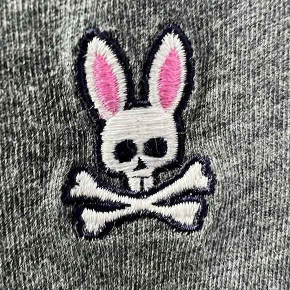 Psycho Bunny T Shirt Men's Size 4 Solid Gray pima embroidered - Picture 7 of 10